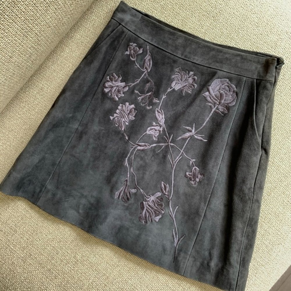 All Saints Sueded Mini Skirt